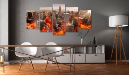 OBRAZ NA ŚCIANĘ DO SALONU, 100 x 50 cm, 5 CZĘŚCIOWY - Miasto miłości