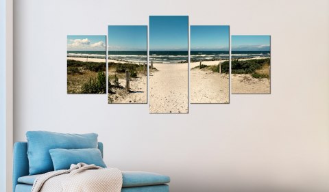 Obraz 5-częściowy - Malowana Plaża, Morze Obraz 5-częściowy - Malowana Plaża, Morze