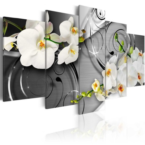 Obraz 5-częściowy - Mleczne orchidee Obraz 5-częściowy - Mleczne orchidee