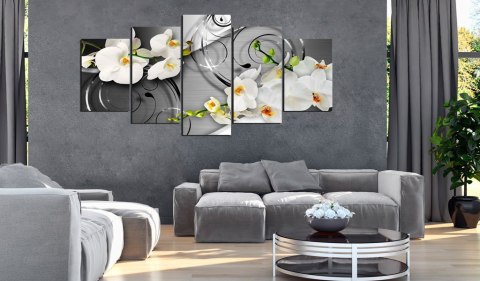 Obraz 5-częściowy - Mleczne orchidee Obraz 5-częściowy - Mleczne orchidee