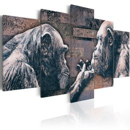 OBRAZ NA ŚCIANĘ DO SALONU, 100 x 50 cm, 5 CZĘŚCIOWY - Niespokojne serca