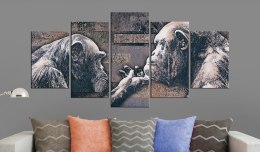 OBRAZ NA ŚCIANĘ DO SALONU, 100 x 50 cm, 5 CZĘŚCIOWY - Niespokojne serca