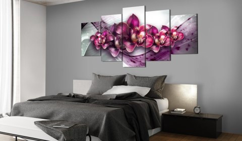 Obraz 5-częściowy - Rubinowe Orchidee Obraz 5-częściowy - Rubinowe Orchidee