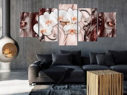 Obraz 5-częściowy - Wodospad orchidei różowy
