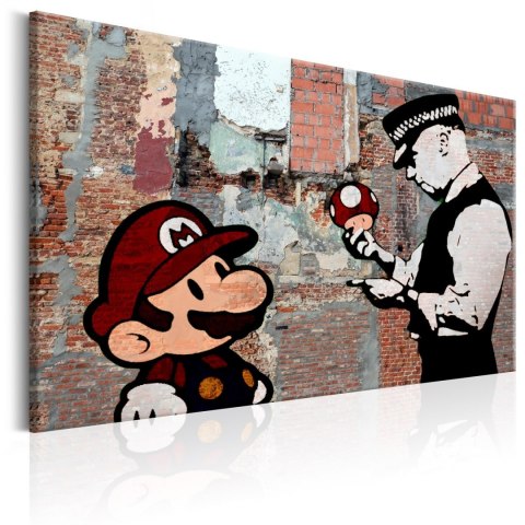 Obraz - Banksy, Mario, Graffiti Obraz - Banksy, Mario, Graffiti