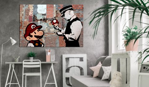 Obraz - Banksy, Mario, Graffiti Obraz - Banksy, Mario, Graffiti