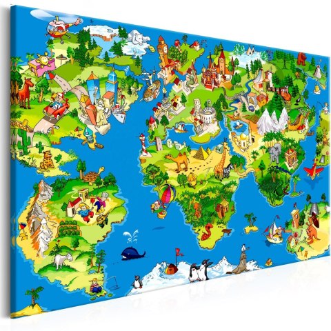 Obraz - Mapa Świata dla dzieci Obraz - Mapa Świata dla dzieci