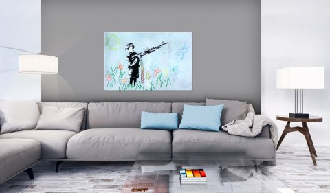 Obraz - Boy with Gun by Banksy Obraz - Boy with Gun by Banksy