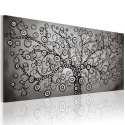 OBRAZ NA ŚCIANĘ DO SALONU, 60 x 30 cm, NA PŁÓTNIE - Srebrne drzewo