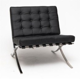 Fotel Barcelona - BARCELON CHAIR - czarna ekoskóra