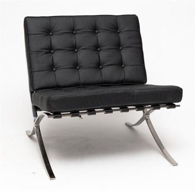 Fotel Barcelona - BARCELON CHAIR - czarna ekoskóra Fotel Barcelona - BARCELON CHAIR - czarna ekoskóra