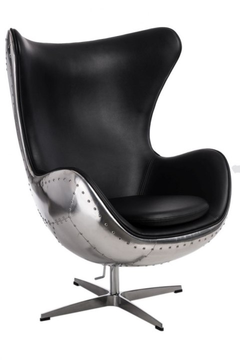 FOTEL EGG, JAJO, CZARNY, EKOSKÓRA, METALOWY, NOWOCZESNY, DO SALONU FOTEL EGG, JAJO, CZARNY, EKOSKÓRA, METALOWY, NOWOCZESNY, DO SALONU