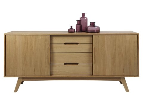 KOMODA AUMENTO, DĘBOWA, OLEJOWANA, RETRO, VINTAGE, LATA 70, SZUFLADY, SALON
