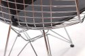 METALOWE KRZESŁO, CHROM, CZARNE, LOFT, DO JADALNI, NOWOCZESNE