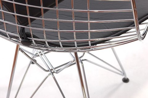 METALOWE KRZESŁO, CHROM, CZARNE, LOFT, DO JADALNI, NOWOCZESNE