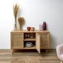 KOMODA BOHO, PLECIONKA, NATURALNA, DO SALONU, TRZYDRZWIOWA, RATTAN, DĄB