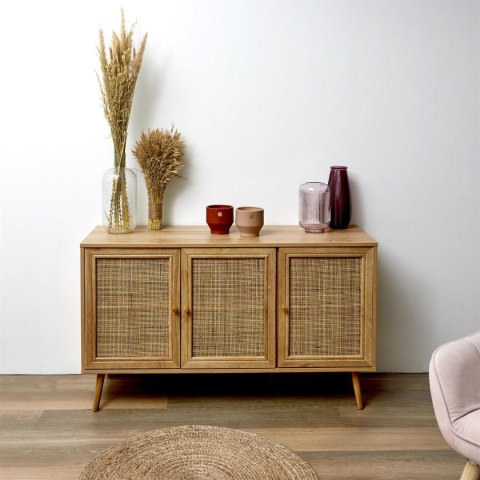 KOMODA BOHO, PLECIONKA, NATURALNA, DO SALONU, TRZYDRZWIOWA, RATTAN, DĄB KOMODA BOHO, PLECIONKA, NATURALNA, DO SALONU, TRZYDRZWIOWA, RATTAN, DĄB