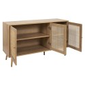KOMODA BOHO, PLECIONKA, NATURALNA, DO SALONU, TRZYDRZWIOWA, RATTAN, DĄB
