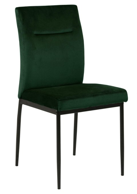 ELEGANCKIE CIEMNE ZIELONE KRZESŁO, CZARNY METAL, DO JADALNI, GLAMOUR ELEGANCKIE CIEMNE ZIELONE KRZESŁO, CZARNY METAL, DO JADALNI, GLAMOUR