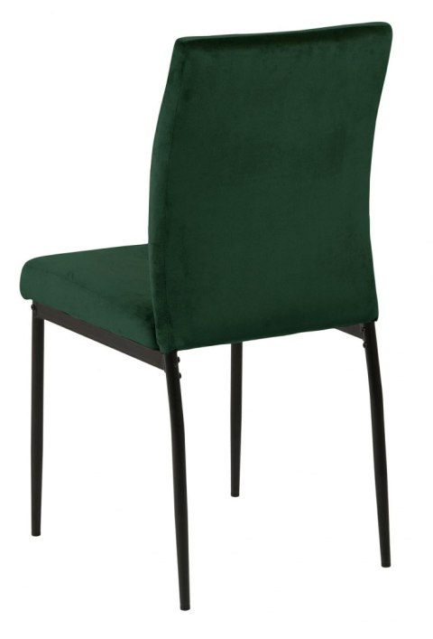 ELEGANCKIE CIEMNE ZIELONE KRZESŁO, CZARNY METAL, DO JADALNI, GLAMOUR ELEGANCKIE CIEMNE ZIELONE KRZESŁO, CZARNY METAL, DO JADALNI, GLAMOUR