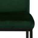 ELEGANCKIE CIEMNE ZIELONE KRZESŁO, CZARNY METAL, DO JADALNI, GLAMOUR