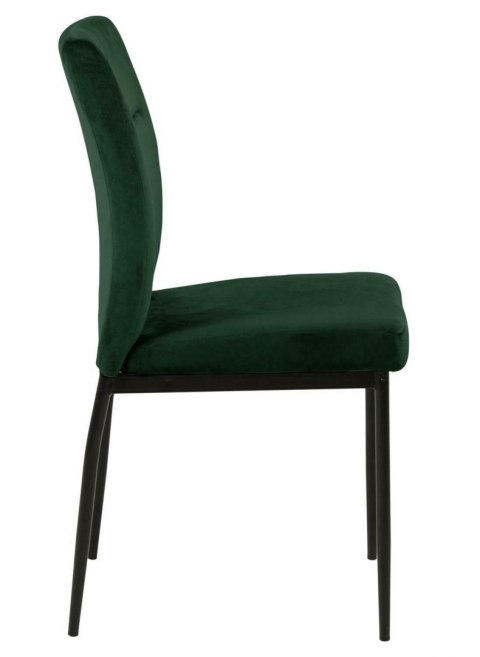 ELEGANCKIE CIEMNE ZIELONE KRZESŁO, CZARNY METAL, DO JADALNI, GLAMOUR ELEGANCKIE CIEMNE ZIELONE KRZESŁO, CZARNY METAL, DO JADALNI, GLAMOUR