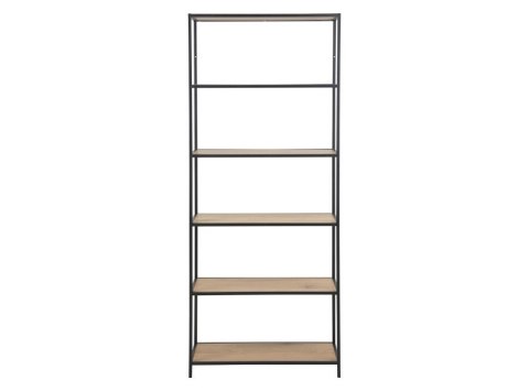 REGAŁ DENMARK, DĄB, 6 PÓŁEK, CZARNY METAL, LOFT, INDUSTRIALNY, 185 CM REGAŁ DENMARK, DĄB, 6 PÓŁEK, CZARNY METAL, LOFT, INDUSTRIALNY, 185 CM