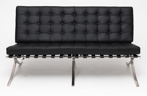 Sofa BA2 2 osobowa, czarna skóra naturalna Sofa BA2 2 osobowa, czarna skóra naturalna