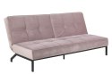 RÓŻOWA SOFA GLAMOUR, NOWOCZESNA, DO SALONU, METALOWY STELAŻ, 198 CM