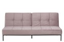 RÓŻOWA SOFA GLAMOUR, NOWOCZESNA, DO SALONU, METALOWY STELAŻ, 198 CM