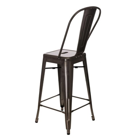METALOWY HOKER LOFT ARTPRO, Z OPARCIEM, INDUSTRIALNY STOŁEK BAROWY, 66 CM METALOWY HOKER LOFT ARTPRO, Z OPARCIEM, INDUSTRIALNY STOŁEK BAROWY, 66 CM