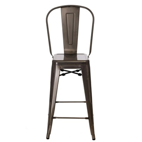 METALOWY HOKER LOFT ARTPRO, Z OPARCIEM, INDUSTRIALNY STOŁEK BAROWY, 66 CM METALOWY HOKER LOFT ARTPRO, Z OPARCIEM, INDUSTRIALNY STOŁEK BAROWY, 66 CM