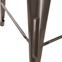 METALOWY HOKER LOFT ARTPRO, Z OPARCIEM, INDUSTRIALNY STOŁEK BAROWY, 66 CM