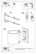 DREWNIANY OWALNY KINKIET ŚCIENNY, LAMPA ŚCIENNA 12 CM, G9, ŚWIATŁO GÓRA DÓŁ