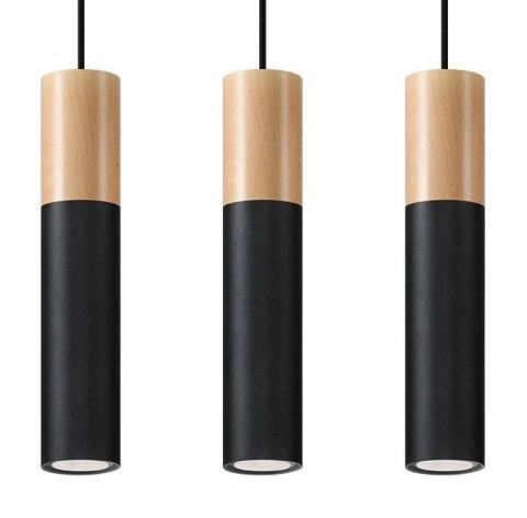 Lampa wisząca PABLO 3L czarna Lampa wisząca PABLO 3L czarna