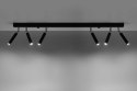 NOWOCZESNY REGULOWANY PLAFON, 6 LAMP, CZARNY, G9