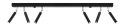 NOWOCZESNY REGULOWANY PLAFON, 6 LAMP, CZARNY, G9