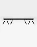 NOWOCZESNY REGULOWANY PLAFON, 6 LAMP, CZARNY, G9
