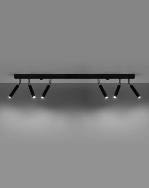 NOWOCZESNY REGULOWANY PLAFON, 6 LAMP, CZARNY, G9 NOWOCZESNY REGULOWANY PLAFON, 6 LAMP, CZARNY, G9