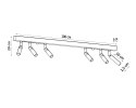 NOWOCZESNY REGULOWANY PLAFON, 6 LAMP, CZARNY, G9
