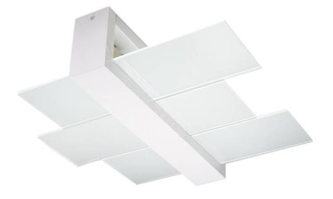 NOWOCZESNY SZKLANY PLAFON, BIAŁY, SALON, 2 x E27