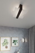NOWOCZESNY SZKLANY PLAFON, WENGE, SALON, 2 x E27