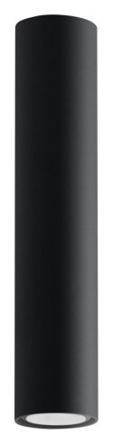 NOWOCZESNY CZARNY PLAFON, METAL, GU10, RURKA 30 CM
