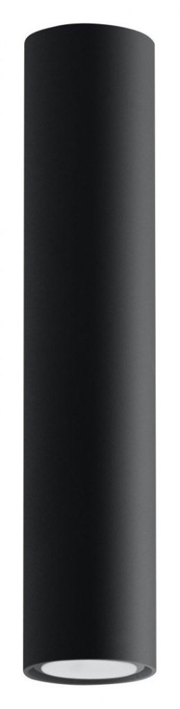 NOWOCZESNY CZARNY PLAFON, METAL, GU10, RURKA 30 CM