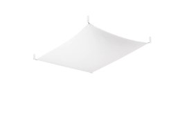 NOWOCZESNY BIAŁY PLAFON, SZKŁO, SALON, 80 cm, G13