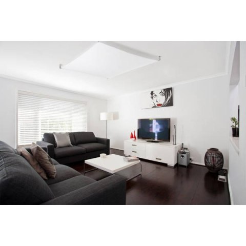 NOWOCZESNY BIAŁY PLAFON, SZKŁO, SALON, 80 cm, G13 NOWOCZESNY BIAŁY PLAFON, SZKŁO, SALON, 80 cm, G13