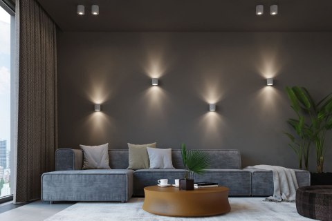 NOWOCZESNY OKRĄGŁY PLAFON, BETON, SALON, LOFT, G9 NOWOCZESNY OKRĄGŁY PLAFON, BETON, SALON, LOFT, G9