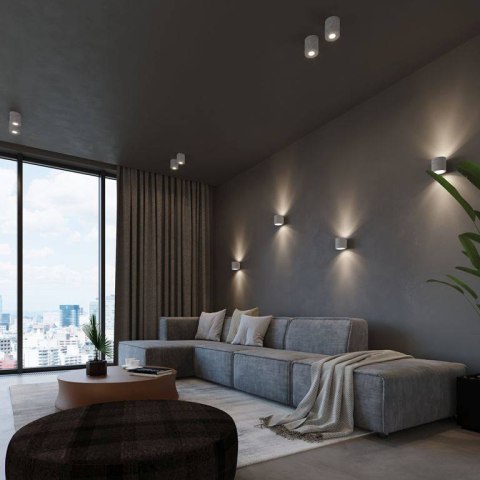 NOWOCZESNY OKRĄGŁY PLAFON, BETON, SALON, LOFT, G9 NOWOCZESNY OKRĄGŁY PLAFON, BETON, SALON, LOFT, G9