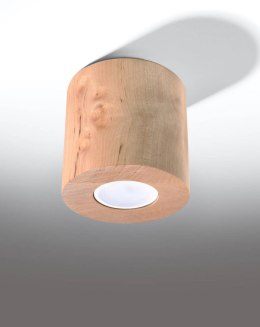 MAŁY DREWNIANY PLAFON, OKRĄGŁY, DO SALONU, LAMPA LOFT, NOWOCZESNY 10 CM, G9