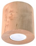MAŁY DREWNIANY PLAFON, OKRĄGŁY, DO SALONU, LAMPA LOFT, NOWOCZESNY 10 CM, G9